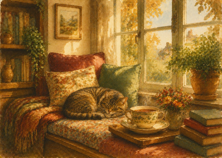 A Cat by the Window puzzle art