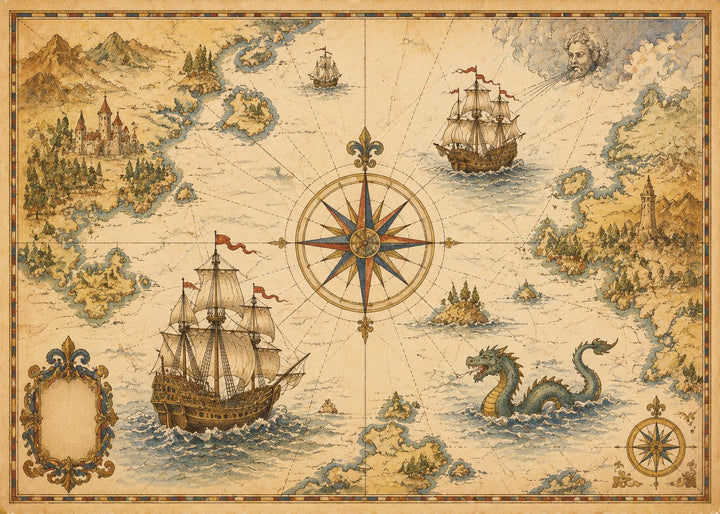 An Antique Sea Chart puzzle art
