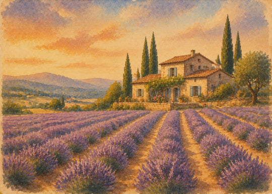 Lavender Fields, Provence puzzle art