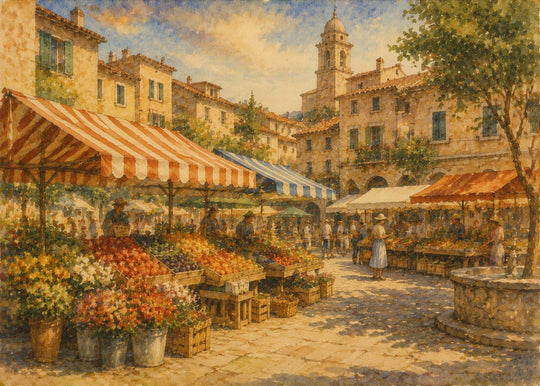 Market Morning puzzle art