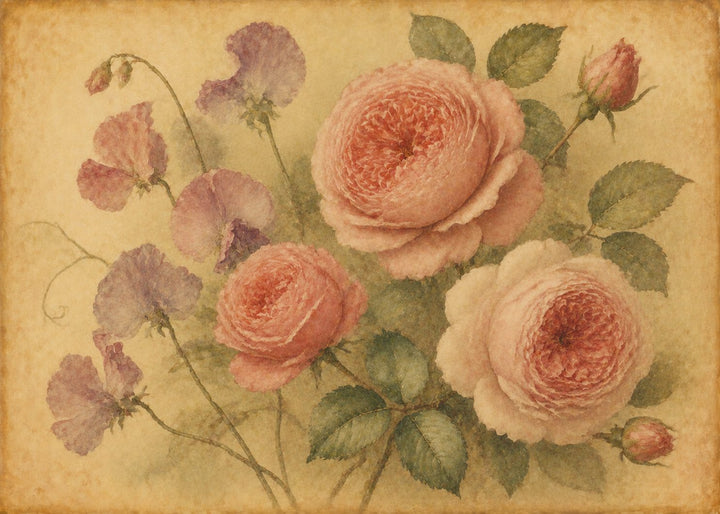 Old Garden Roses puzzle art