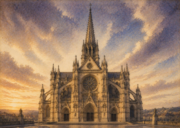 The Cathedral at Dusk puzzle art