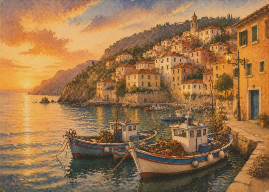 The Fishing Harbour puzzle art